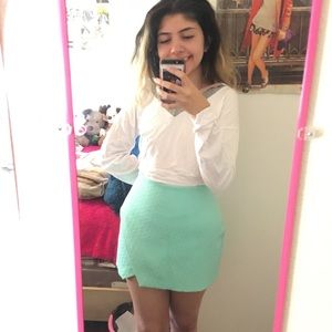 Forever 21 mint green mini skirt